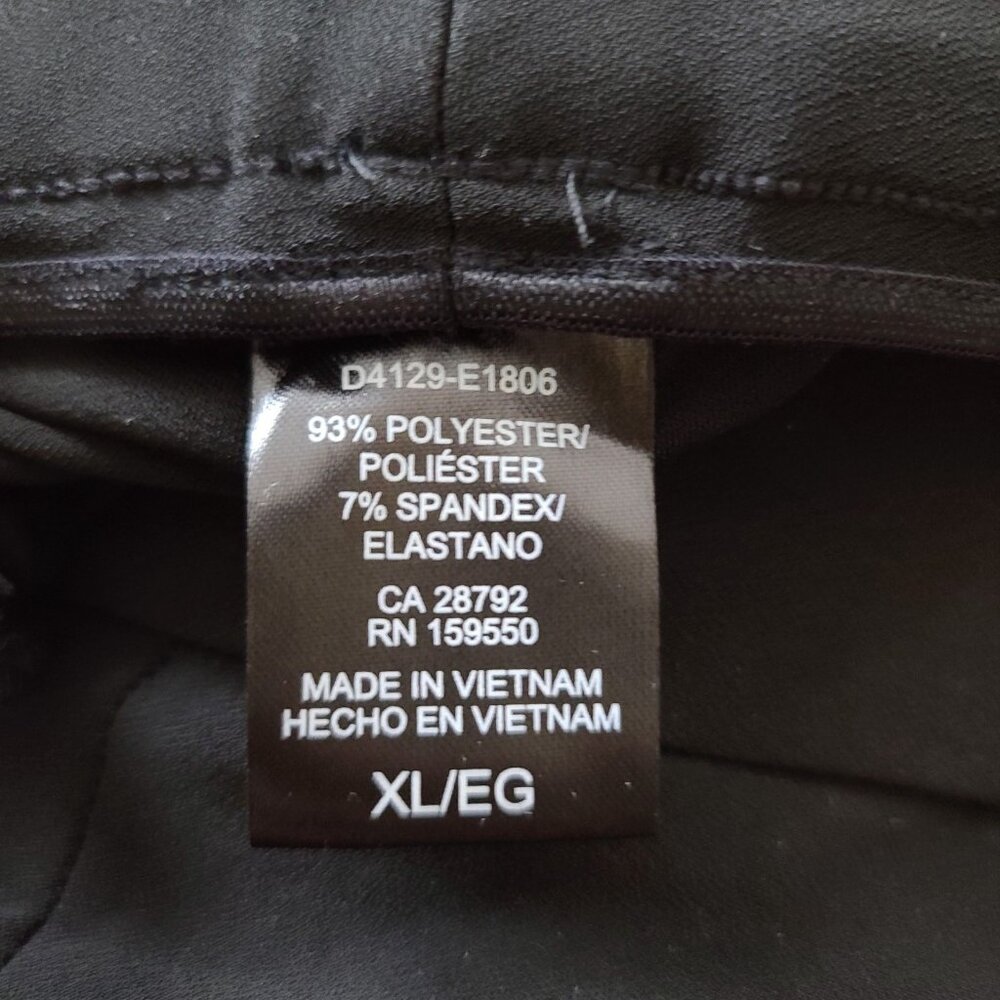 Hilary Radley Stretch Pull On Dress Pant Built In Tummy Control Black XL NWT - Picture 6 of 12